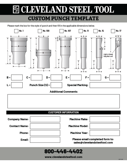 Custom Punch Template